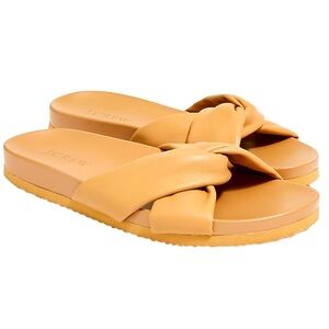 J.Crew Light Caramel Size 8 NWT Cross Strap Slides